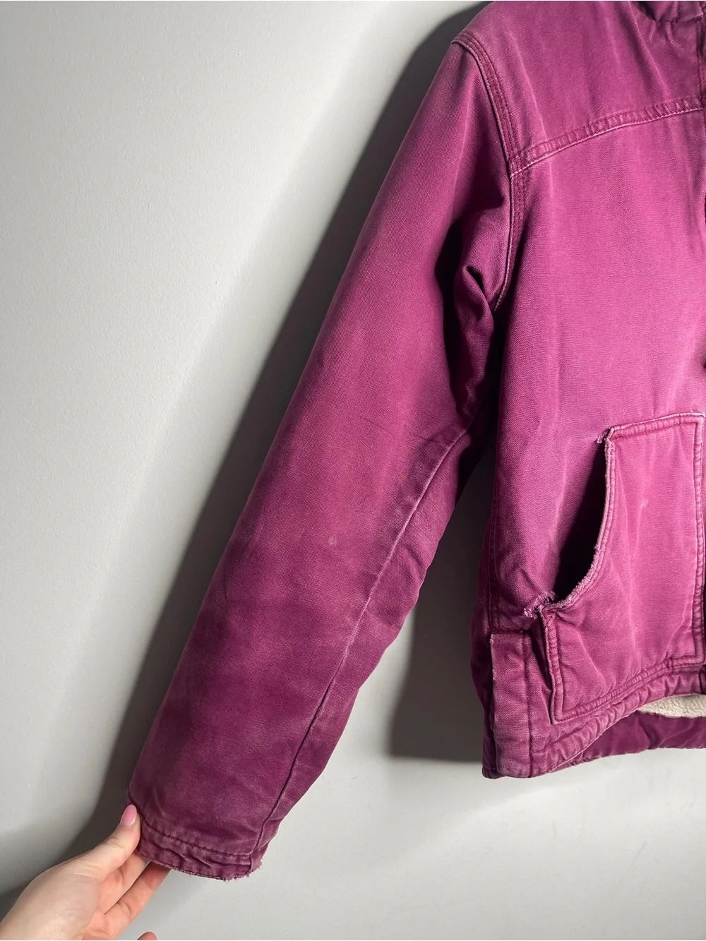 Women’s Berne Softstone duck hooded jacket coat medium deep‎ plum